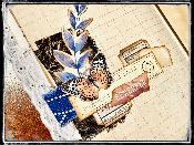 Junk journal - blue butterfly 