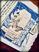 Junk journal - blue butterfly 