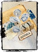 Junk journal - blue butterfly 