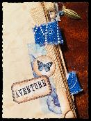 Junk journal - blue butterfly 